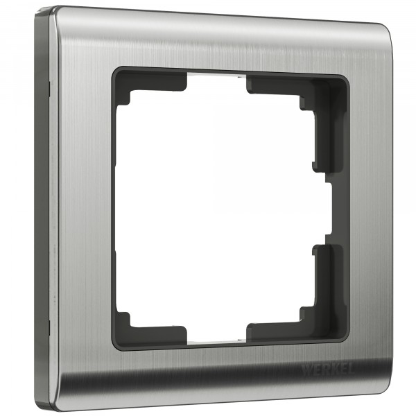 Рамка на 1 пост Werkel WL02-Frame-01 Metallic (глянцевый никель) - купить в Астане