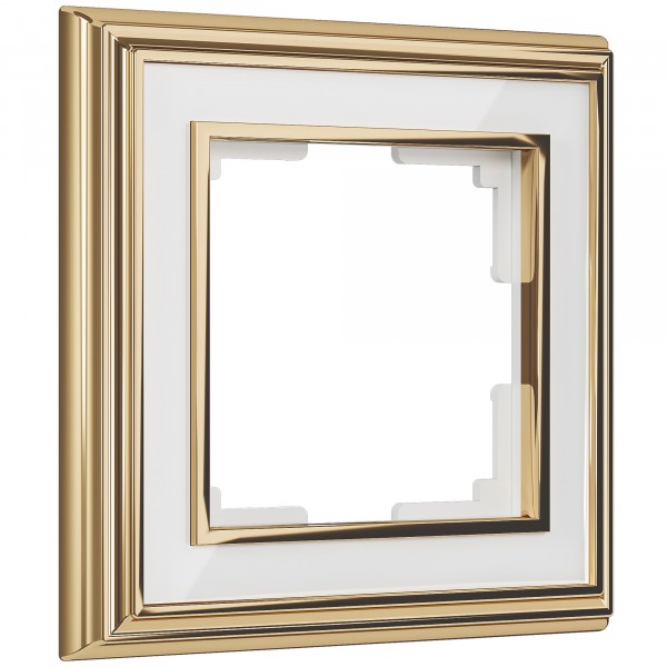 Рамка на 1 пост Werkel WL17-Frame-01 Palacio (золото / белый) - купить в Астане