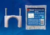 Пластиковые скобы Uniel UCC-R30 White 100 POLYBAG - купить в Астане
