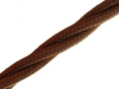 Витой ретро кабель для внешней проводки Werkel Retro 3х1,5мм коричневый - купить в Астане
