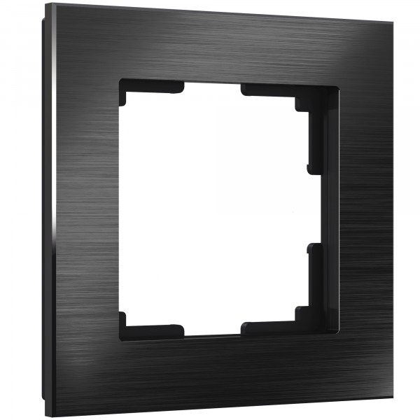 Рамка на 1 пост Werkel WL11-Frame-01 Aluminium (черный алюминий) - купить в Астане