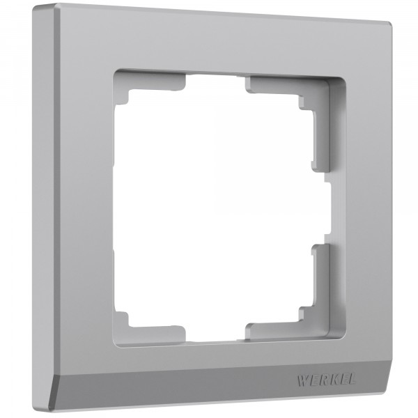 Рамка на 1 пост Werkel WL04-Frame-01 Stark (серебряный) - купить в Астане