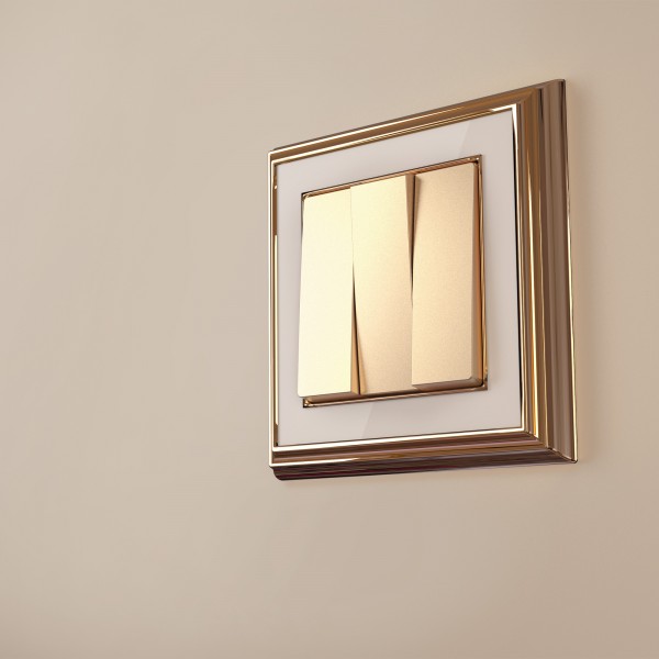 Рамка на 1 пост Werkel WL17-Frame-01 Palacio (золото / белый) - купить в Астане